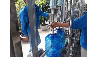 DÂY CHUYỀN ĐÓNG BÌNH 2 TRONG 1 TỰ ĐỘNG - ĐIỆN CƠ XANH