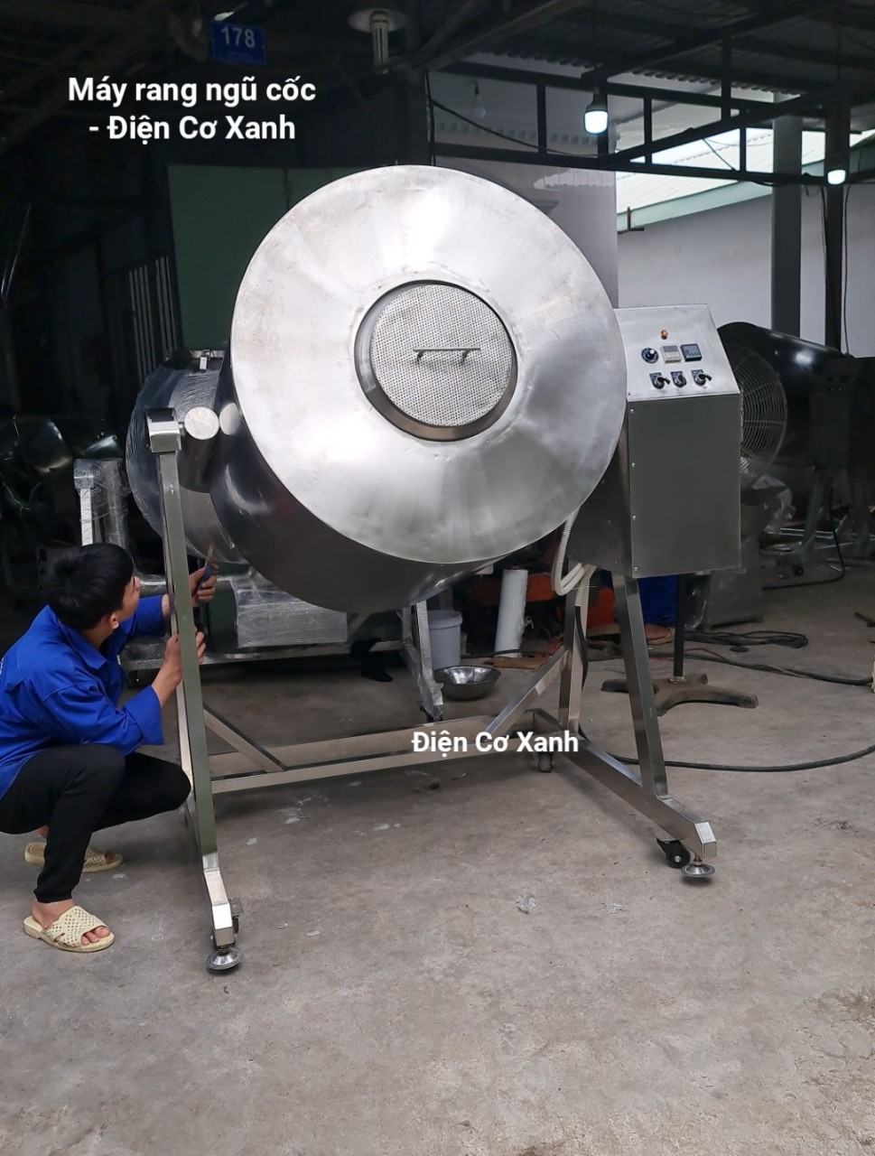 Máy rang đậu đen