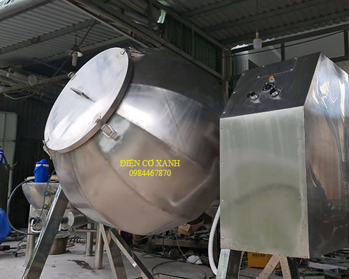 Máy trộn lồng quay dùng trộn cùi bưởi