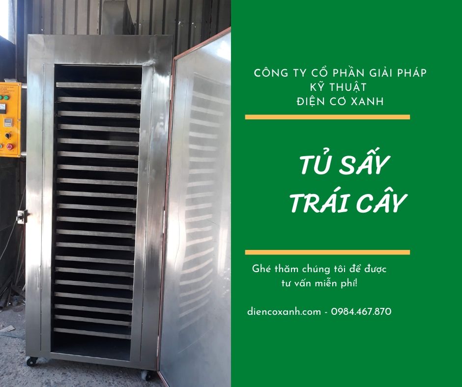 Tủ sấy nông sản, tủ sấy hoa quả - Điện Cơ Xanh